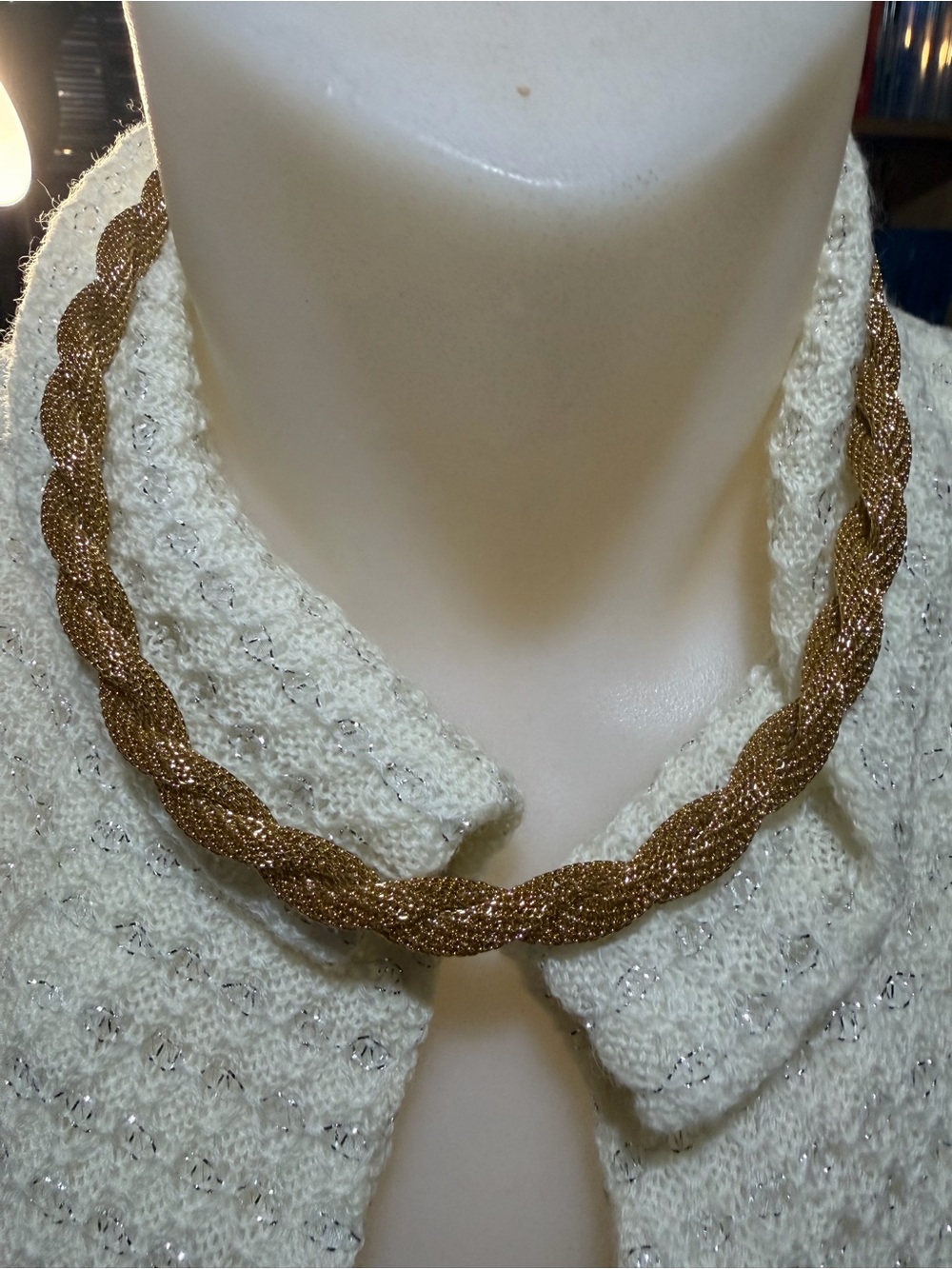 Vintage Braided Gold Necklace
